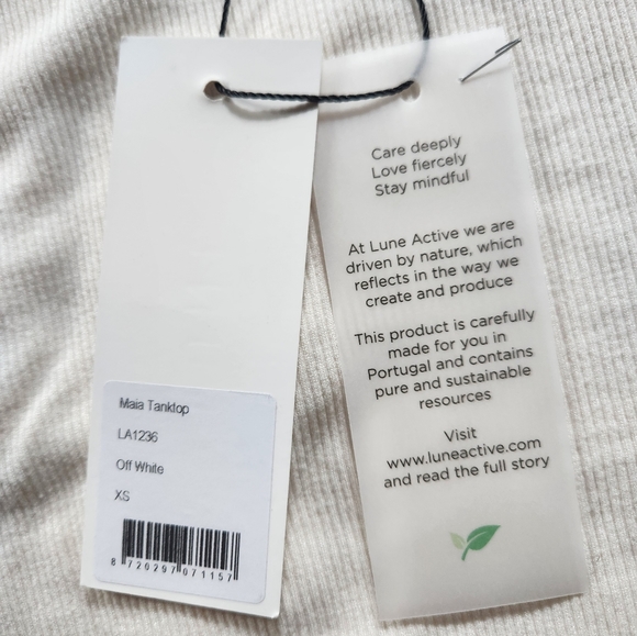 NWT Lune Active Maia Soft Ribbed Tank Top Off White Size XS - Picture 4 of 10